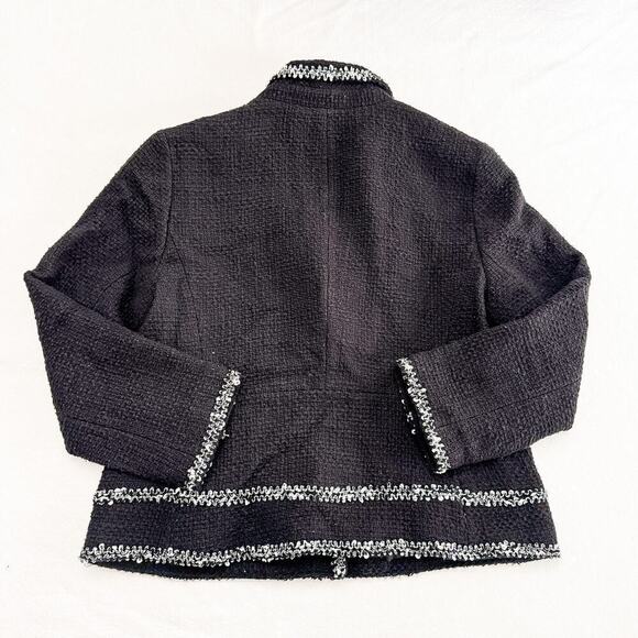 Talbots Blazer Contrast White Piping Jacket Size 10 Petite - Picture 6 of 6